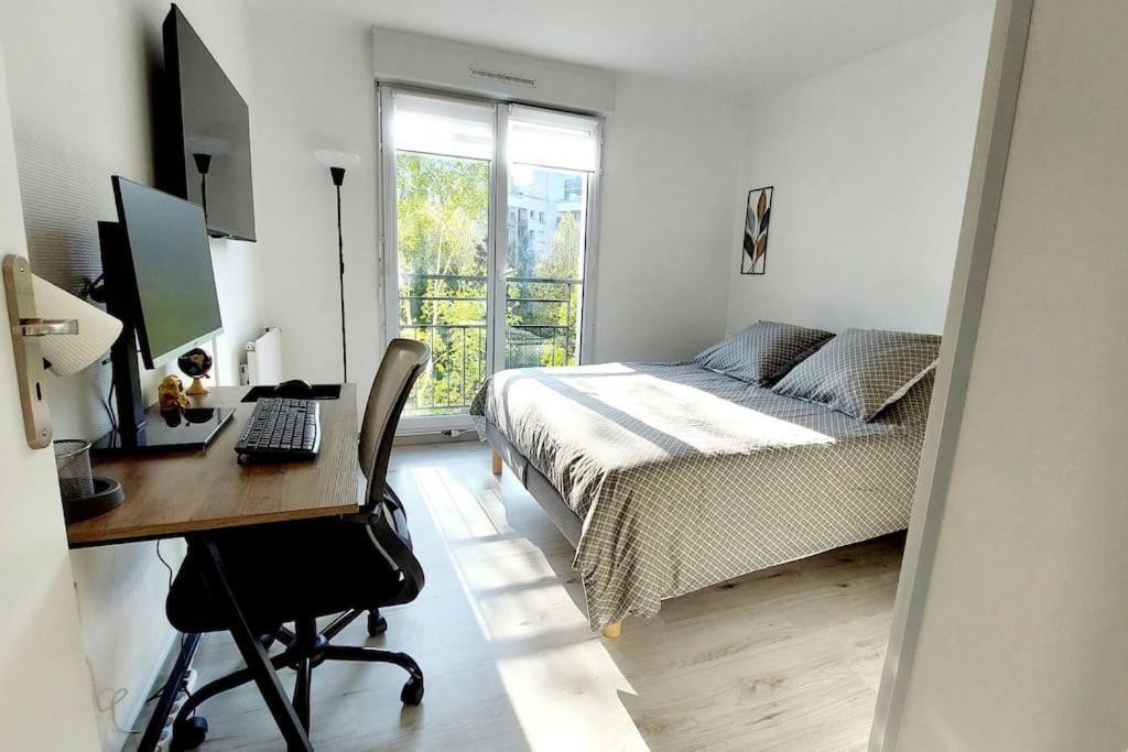 Cosy Home 2, 2 Chambres, 6 Personnes, 3 Min Gare, Parking Cergy Extérieur photo